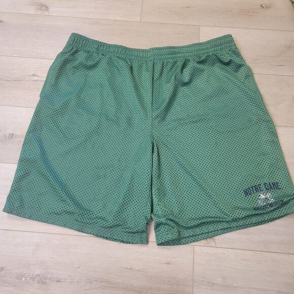 Mens Pro Edge Notre Dame Fighting Irish Green Mesh Gym Shorts Sz 2XL - Picture 1 of 6